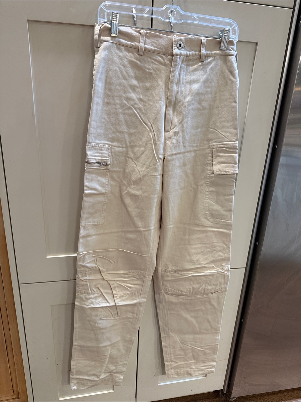 Cargo Pants in Cream - Classic Utility Style - size 28